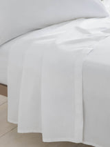 White Cotton Rich Flat Bed Sheet