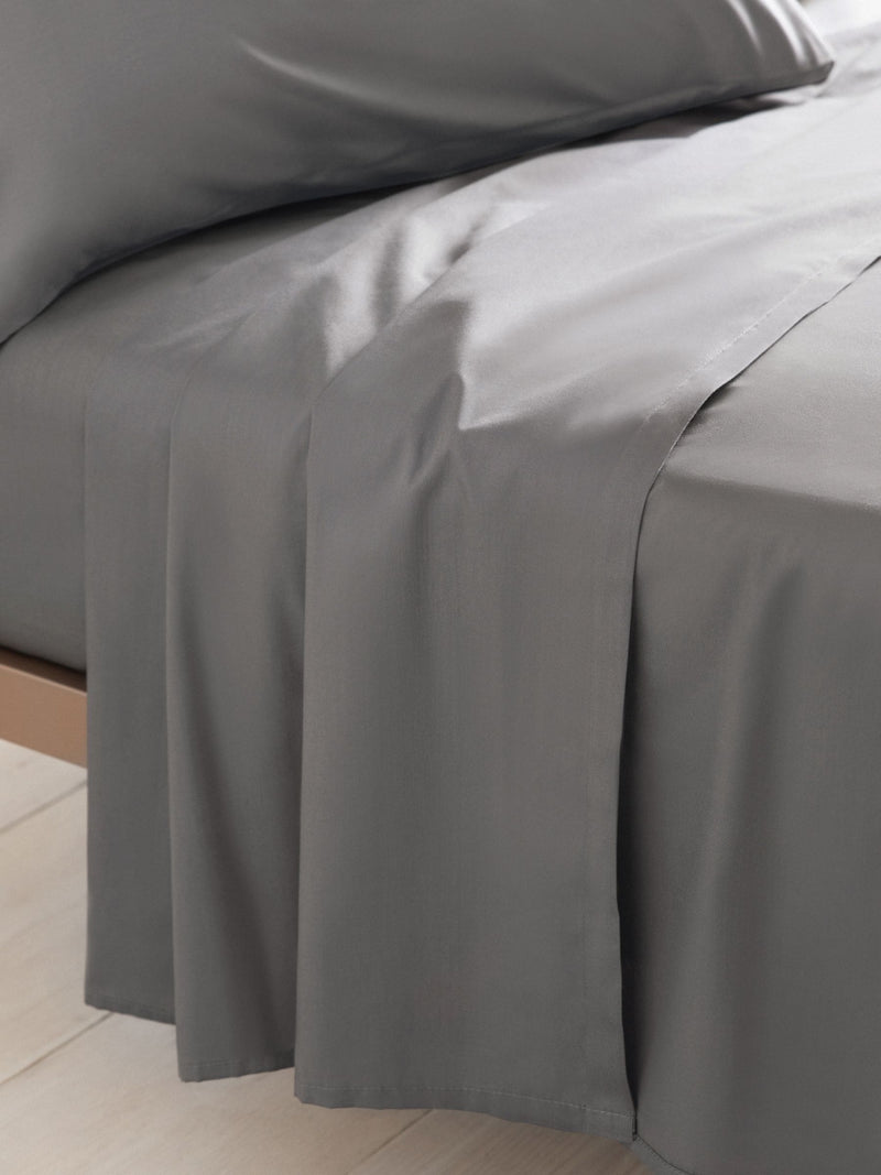 Charcoal grey flat bed sheet - British product