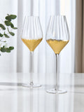 Lipsy Gold Foil Tapered Wine Glasses 2 Pack 28cm, UK version
