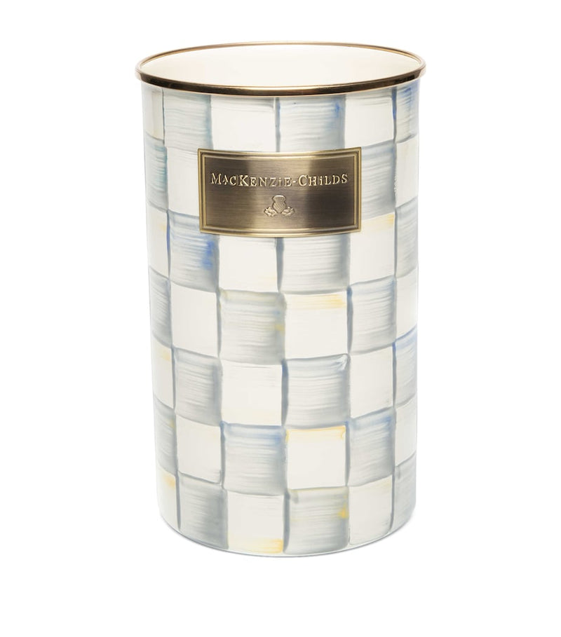 MacKenzie-Childs Sterling Check utensil holder 21.5cm, imported from the UK