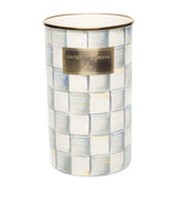 MacKenzie-Childs Sterling Check Utensil Holder Metal Kitchen Organizer 21.5cm