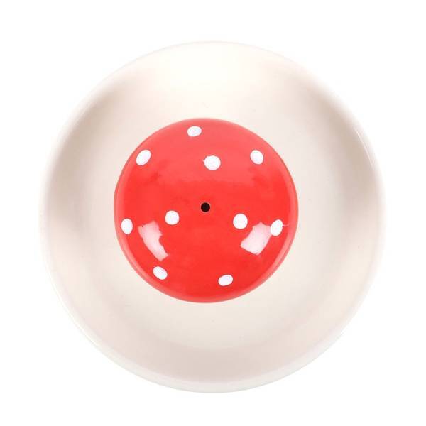 Ceramic mushroom incense holder 9.8cm x 9.8cm x 5cm (British brand)