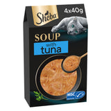 Sheba Soup Adult Wet Cat Food Pouch with Tuna 4 x 40g