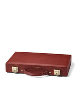 15-Inch Pebbled Leather Backgammon Set