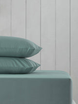 Green Sage Cotton Rich Deep Fitted Bed Sheet