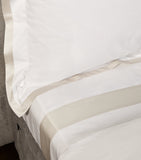 Celso De Lemos Super King duvet cover with contrasting trims, 260cm x 220cm - British product