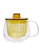 Medium-Sized Glass Tea Pot with Silver Lid 450ml