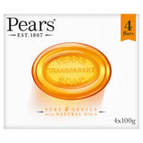 Pears Transparent Soap Bar with Natural Oils 4 x 100g
