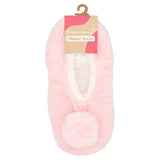 Superdrug Slipper Socks Pink Plush Winter Footwear One Size