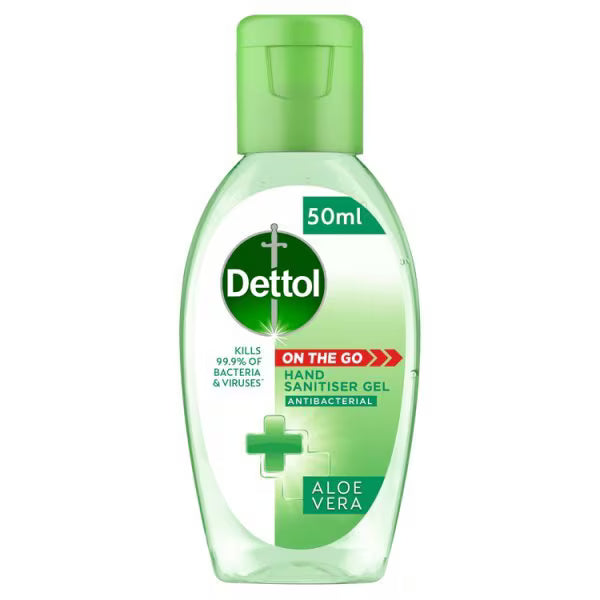 Dettol Hand Sanitiser Aloe Vera Gel 50ml - British product