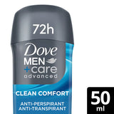 Dove Men+Care Anti-Perspirant Stick Advanced Clean Comfort 50ml - British product