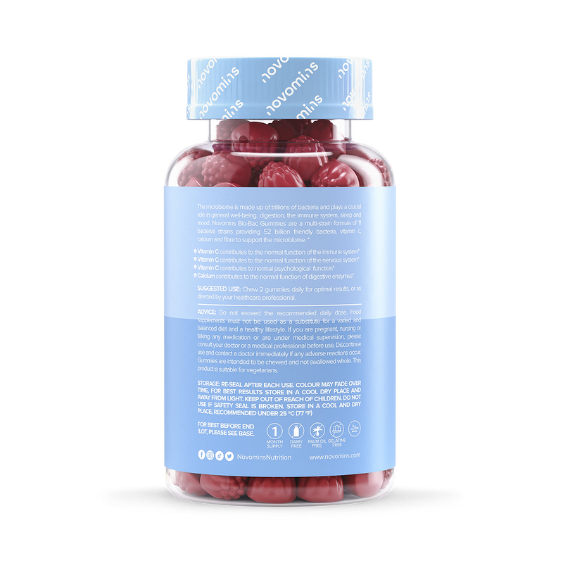 Novomins Bio-Bac peach gummies 60 pieces, imported from the UK