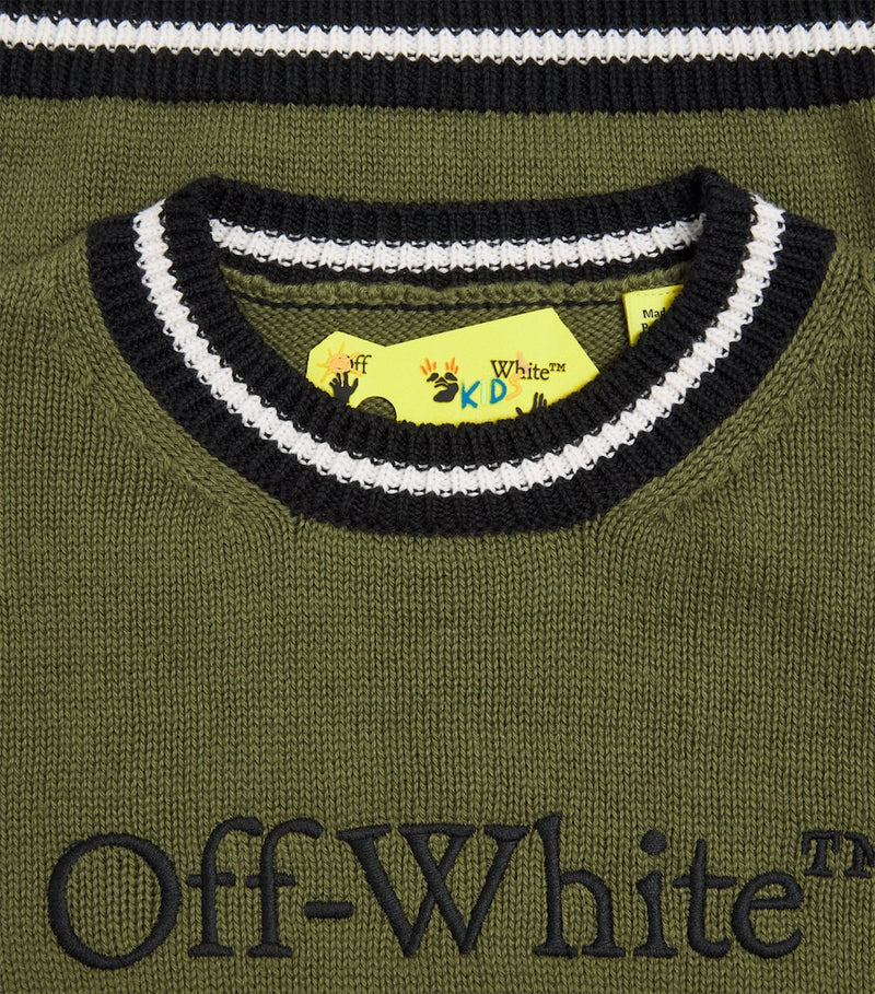 Off-White Bookish sweater for kids aged 4-12+ years, imported from the UK