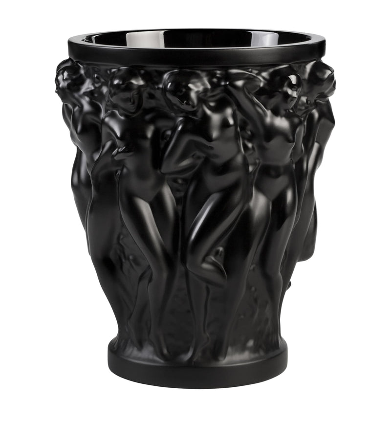 Lalique Bacchantes small crystal vase 15cm, UK version