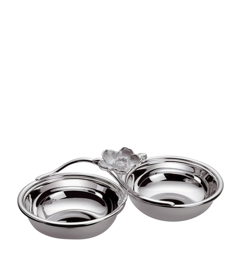 Christofle Anemone silver plate serving dish - British product