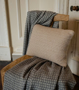 Alpaca-Blend Fern Pattern Cushion with Duck Feather Insert, 30cm x 45cm