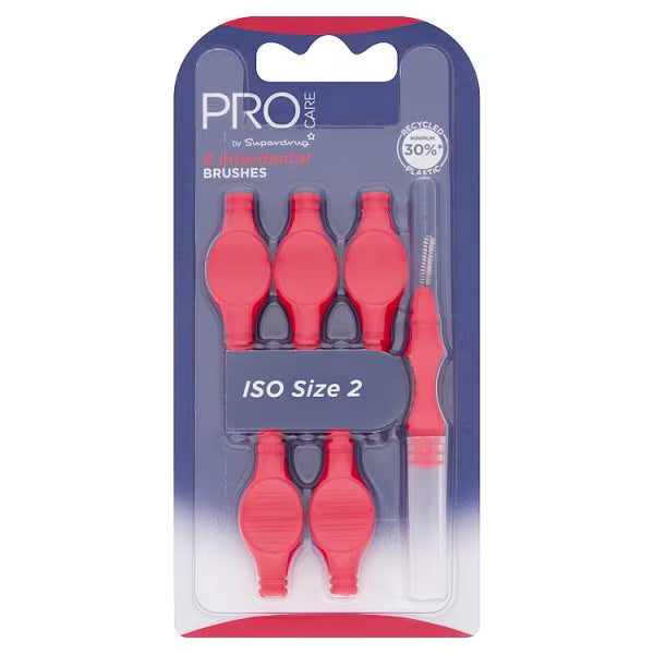 Superdrug Interdental Brushes red 0.5mm (British brand)