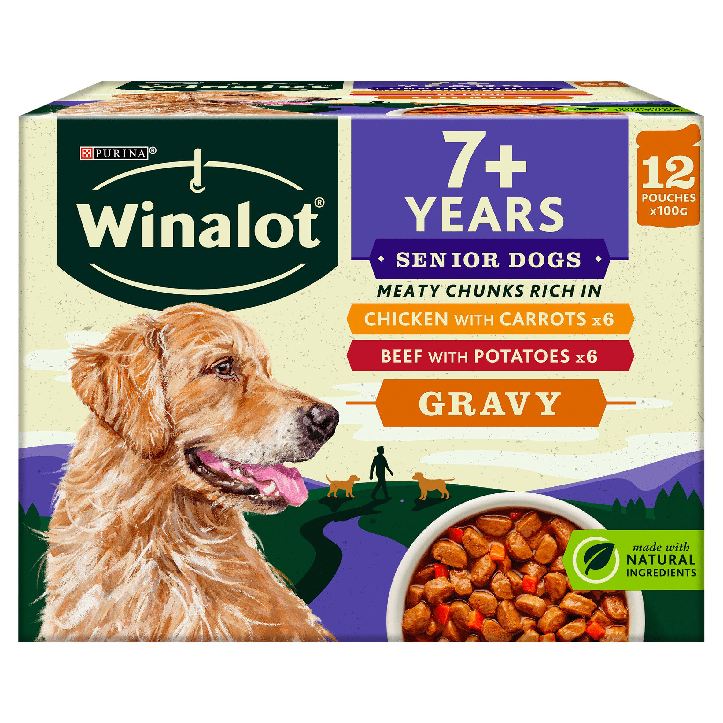 Winalot Senior Dog Food Pouches Mixed in Gravy 12x100g GOODS Sainsburys