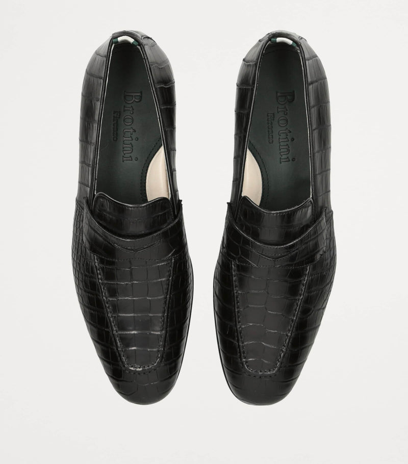 Brotini crocodile leather loafers - British product