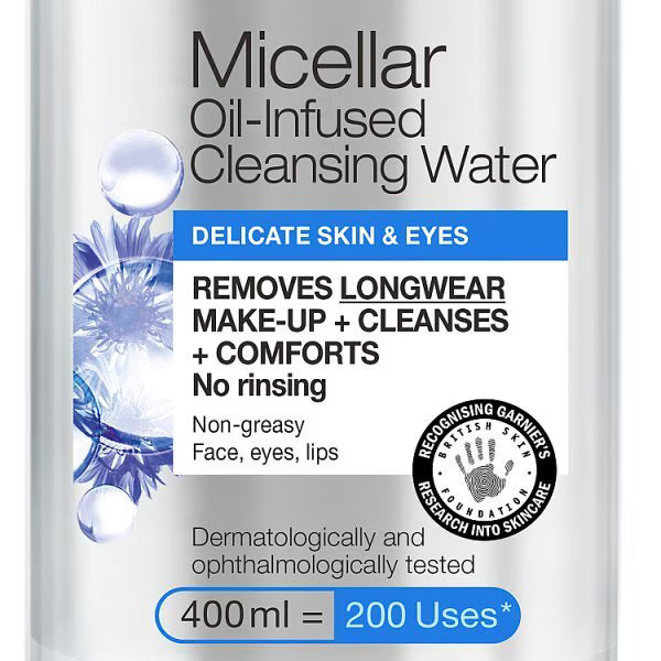Garnier micellar cleansing water delicate skin 400ml, UK version