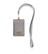 Prada Saffiano Leather Badge Holder ID and Luggage Tag