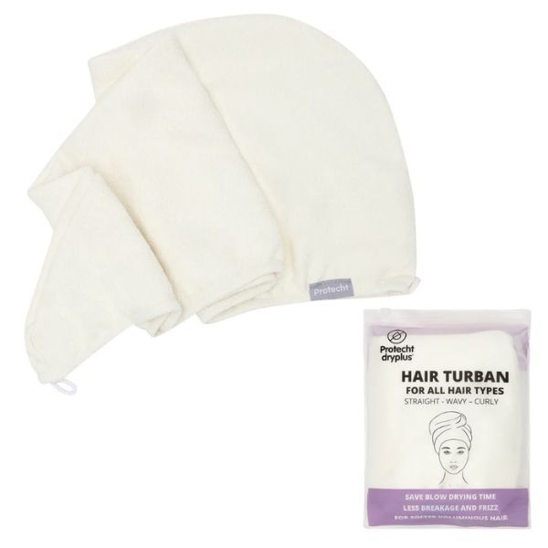Protecht Dryplus Hair Turban White, imported from the UK