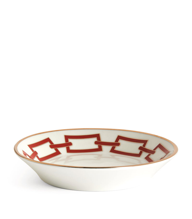 Ginori 1735 Catene Scarlatto tea saucer 13.5cm, UK version
