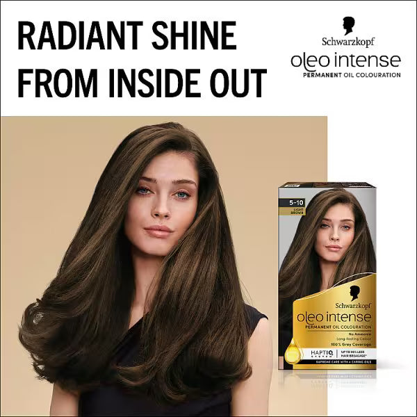 Schwarzkopf Oleo Intense light brown permanent hair dye - British product