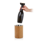 Cole & Mason Acacia Wood Stainless Steel Wine Cooler