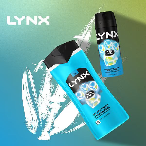 Lynx 3-in-1 body wash Ice Chill 500ml, UK version