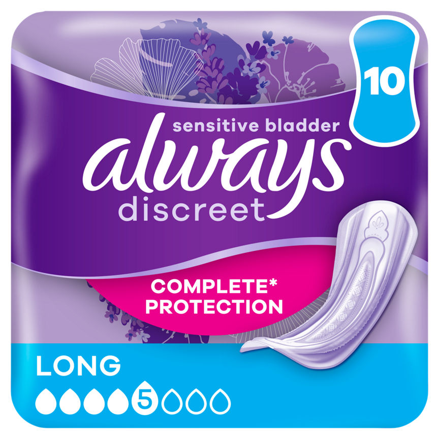 Always Discreet Incontinence Pads Long for Sensitive Bladder - McGrocer