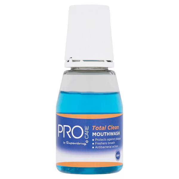 Superdrug ProCare Total Clean mouthwash 100ml (British brand)