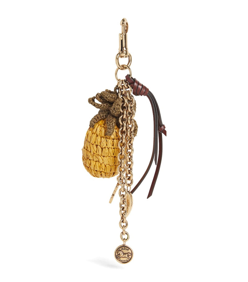 Chloé raffia pineapple bag charm - British product