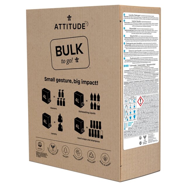 Attitude Bulk 2 Go Laundry Detergent Wildflowers 160 Washes 4L - McGrocer