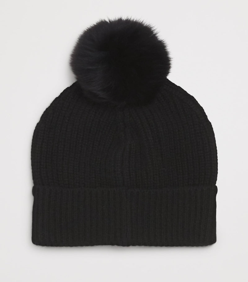 Yves Salomon cashmere pom-pom beanie for children (British brand)