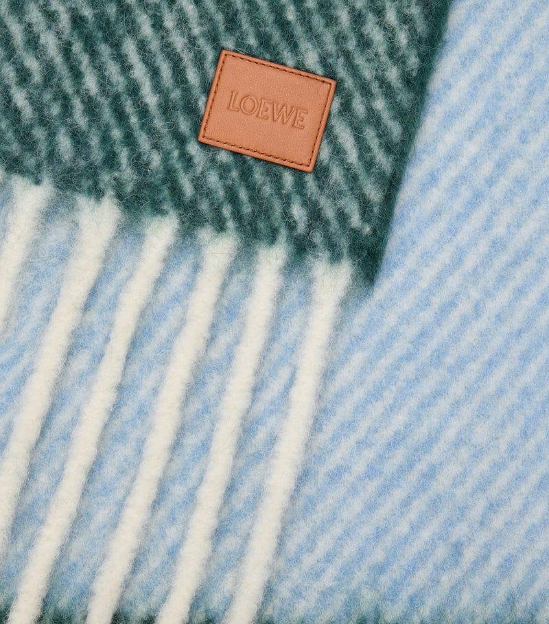LOEWE alpaca-wool-blend jacquard stripe scarf, UK version