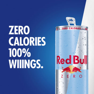 Red Bull Zero energy drink 250ml 4 pack, imported from the UK
