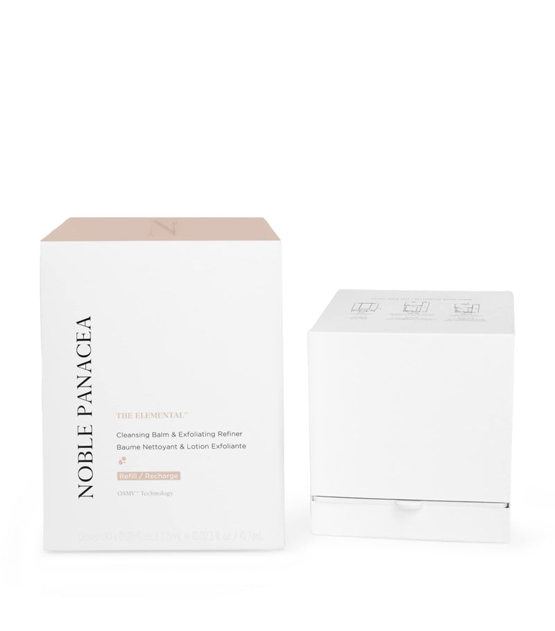 Noble Panacea cleansing balm and exfoliating refiner refill, imported from the UK