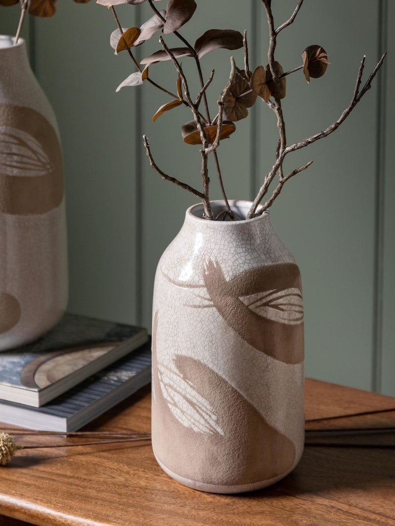 Gallery Home brown reactive taft small vase, UK version