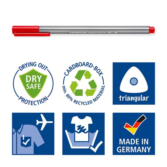 Staedtler Triplus Fineliner Coloured Pens 20 per pack GOODS M&S