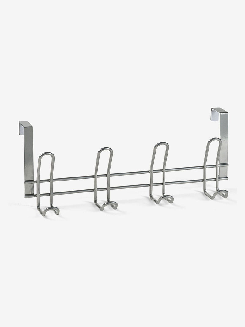 Silver over door hook for bathroom use, 18x45x12.5cm (British brand)