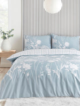 Catherine Lansfield Blue Meadowsweet Floral Reversible Duvet Cover Set