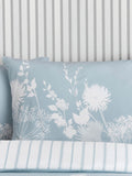 Catherine Lansfield Blue Meadowsweet floral reversible duvet cover set - British product