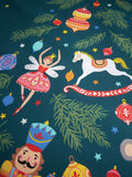 Catherine Lansfield Green Christmas Nutcracker Reversible Duvet Cover Set