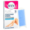 Veet Pure Inspiration wax strips for legs 20 count (British brand)