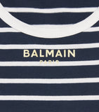Balmain Kids cotton stripe logo dress 6-14 years - British product