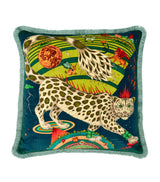 Emma J Shipley Velvet Snow Leopard Cushion 46cm x 46cm