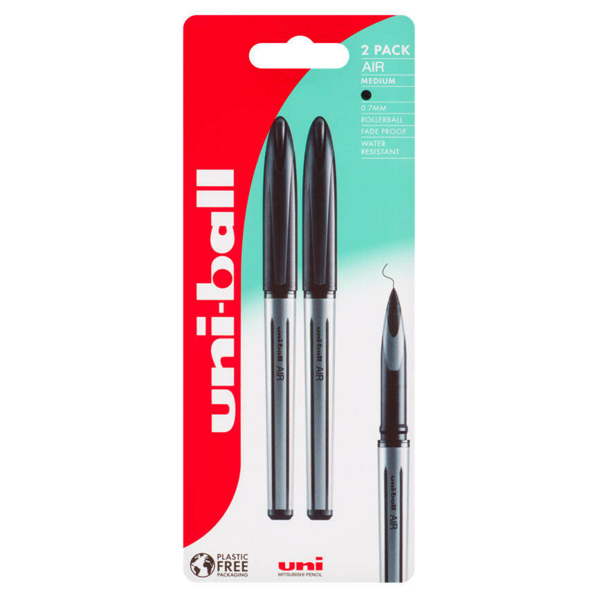 uni-ball Air Black Pens 2 Pack Office Supplies ASDA