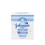 Johnson's Baby Cotton Buds Pure Cotton Tips Paper Sticks 200 Pack
