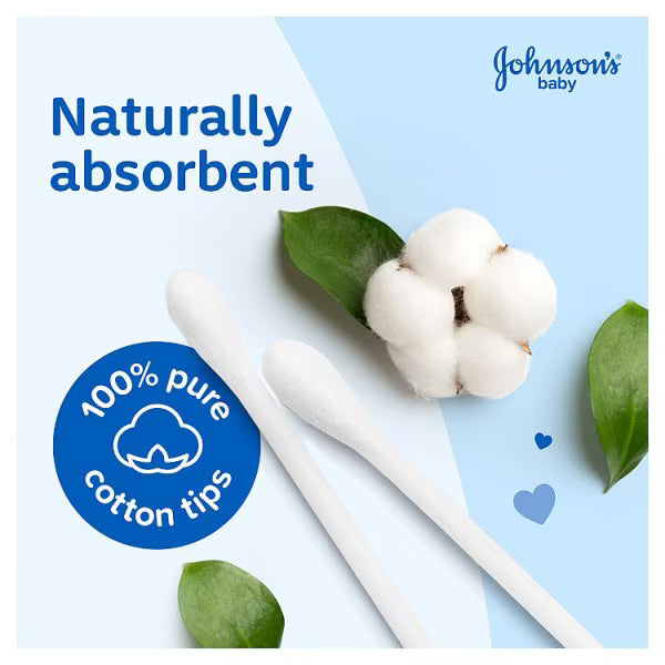 Johnson's Baby Cotton Buds 200 Pack Paper Sticks, UK version